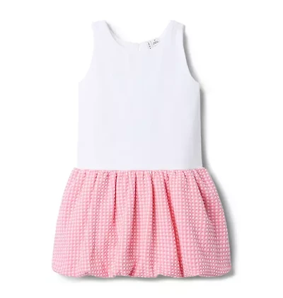 Gingham Bubble Hem Dress