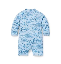 Baby Island Toile Rash Guard Swimsuit