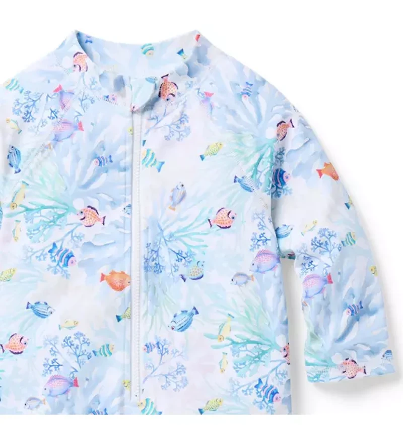 Baby Coral Reef Rash Guard Swimsuit