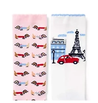 Paris Dog Sock 2-Pack