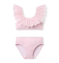 Textured Ruffle 2-Piece Swimsuit
