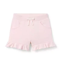 French Terry Ruffle Hem Short