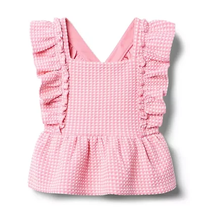 Gingham Ruffle Top