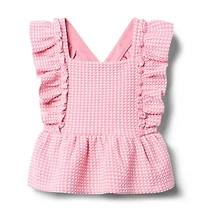 Gingham Ruffle Top