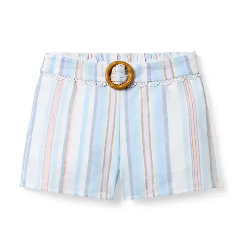 Striped Belted Short