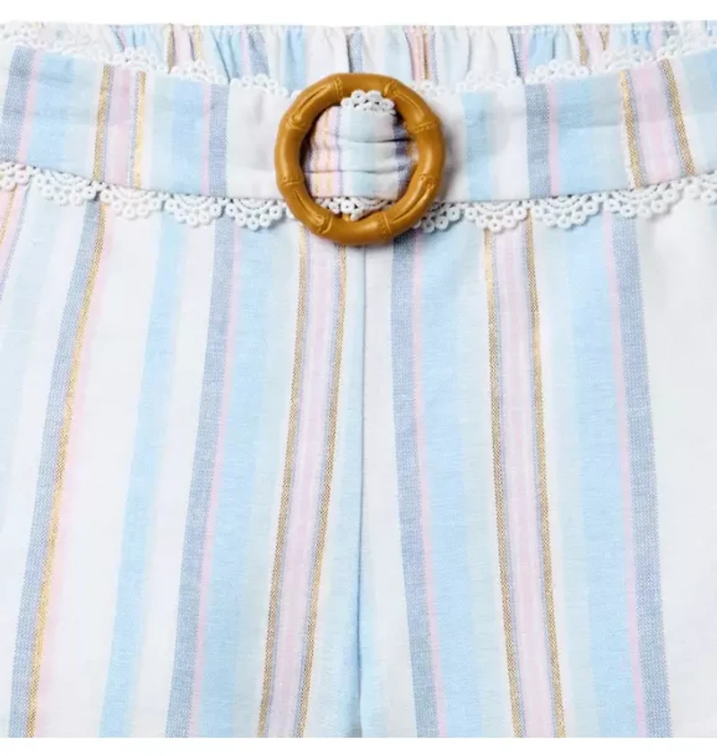 Striped Belted Short