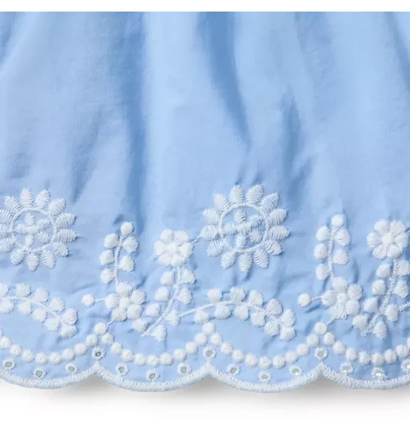 Embroidered Floral Hem Short