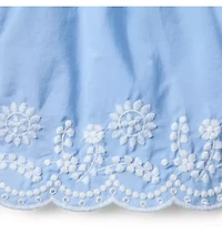 Embroidered Floral Hem Short