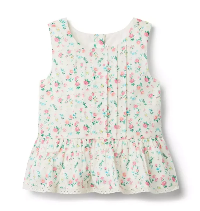 Ditsy Floral Pintuck Top