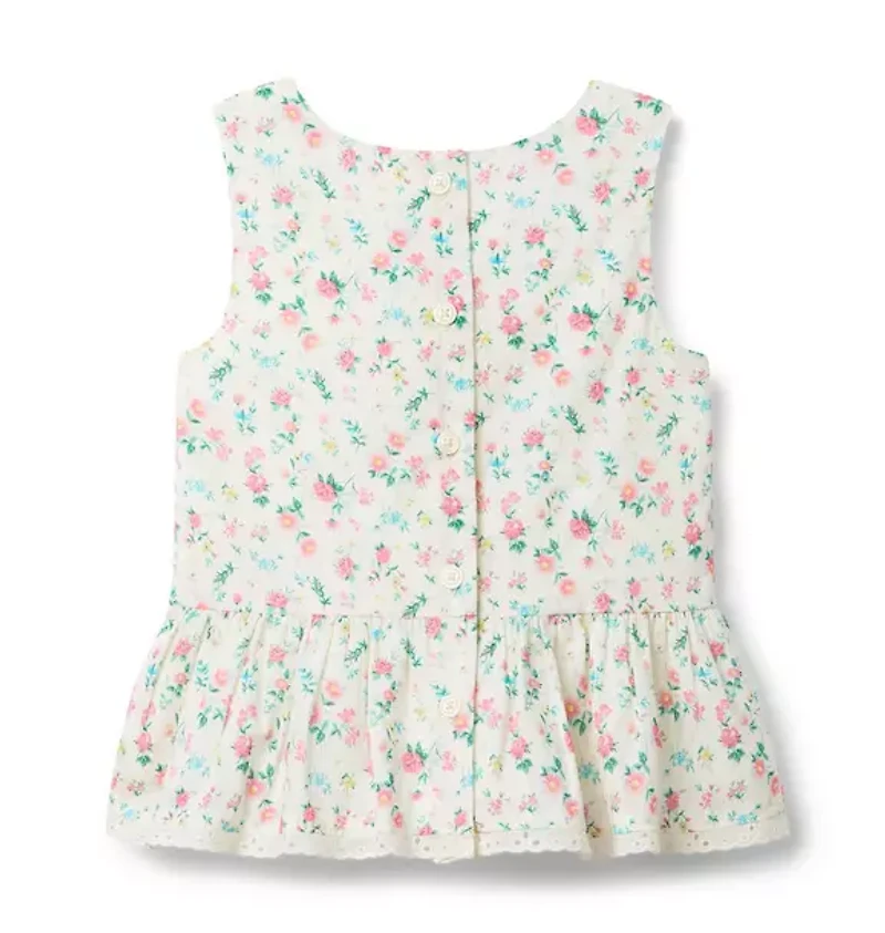 Ditsy Floral Pintuck Top
