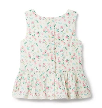Ditsy Floral Pintuck Top