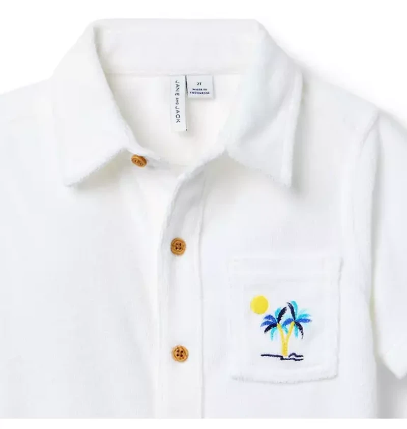 Terry Embroidered Palm Shirt