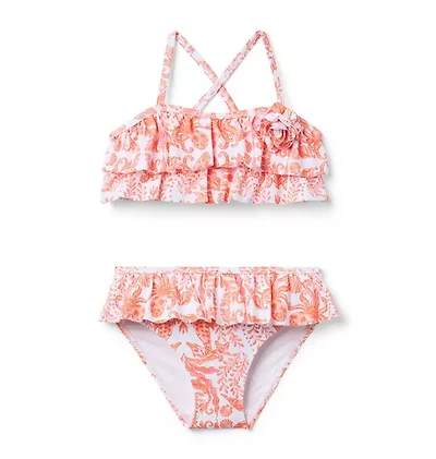 Seaside Ruffle 2-Piece Swimsuit