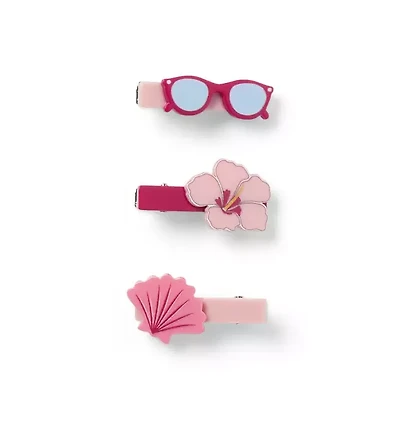 Vacation Icon Barrette Set