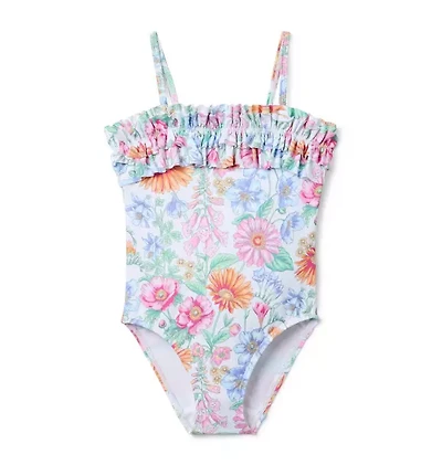 Floral Ruffle Swimsuit