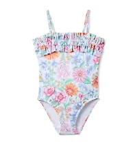 Floral Ruffle Swimsuit