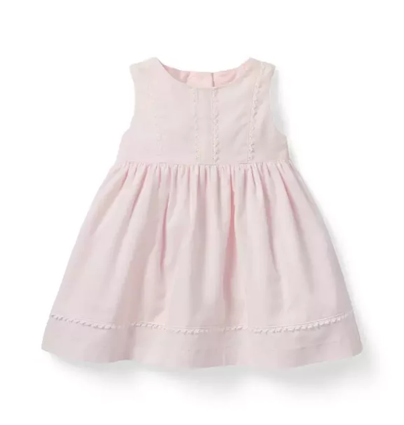 Baby Lace Trim Corduroy Dress