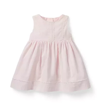Baby Lace Trim Corduroy Dress