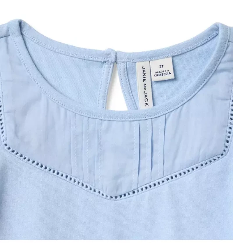 Pintuck Puff Sleeve Top