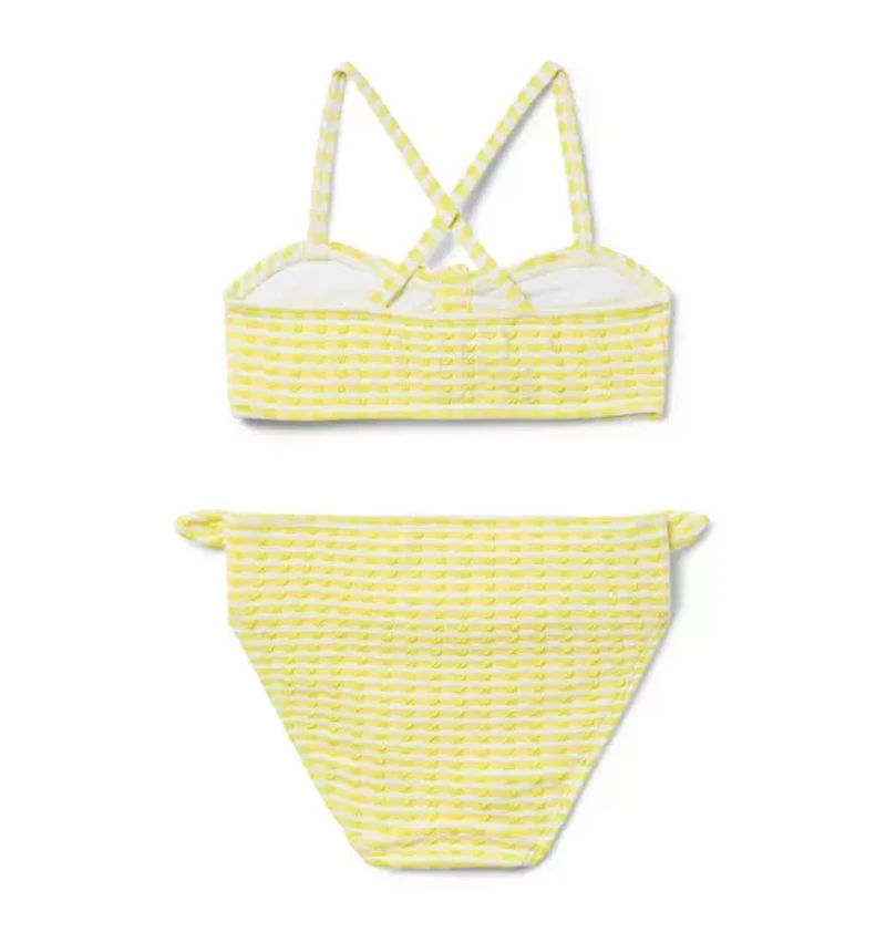 Textured Striped 2-Piece Swimsuit