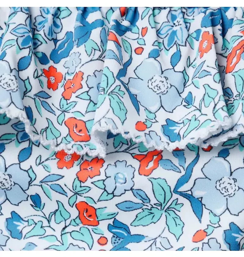 Ditsy Floral Ruffle 2-Piece Swimsuit
