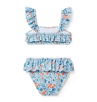 Ditsy Floral Ruffle 2-Piece Swimsuit