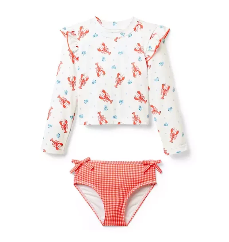 Lobster Rash Guard Swimsuit