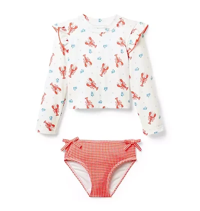 Lobster Rash Guard Swimsuit