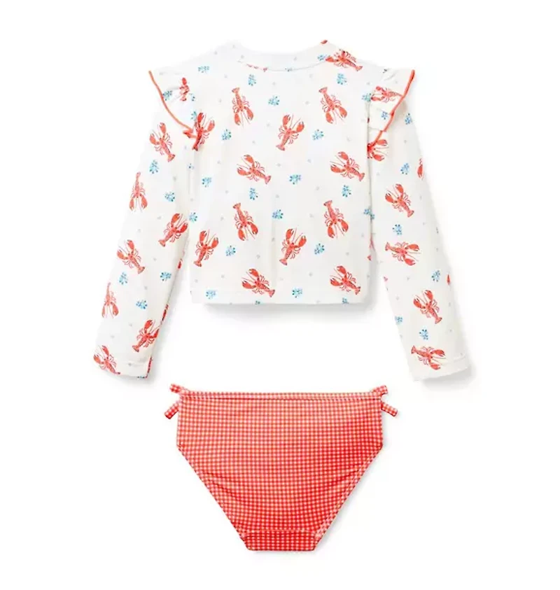 Lobster Rash Guard Swimsuit