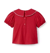 Pintuck Collared Top