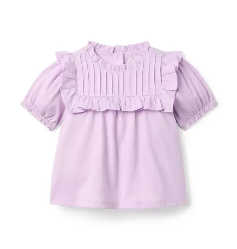 Ruffle Pintuck Top