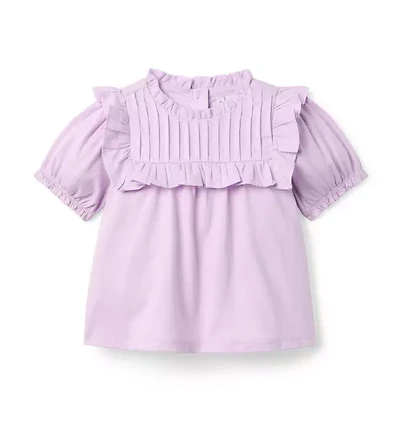Ruffle Pintuck Top