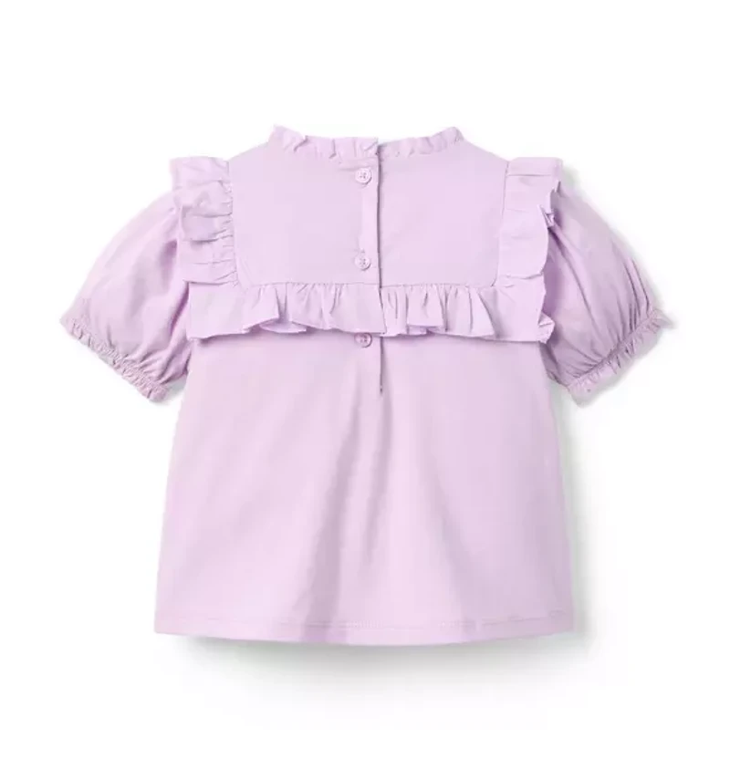Ruffle Pintuck Top