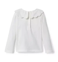 Scalloped Collar Top