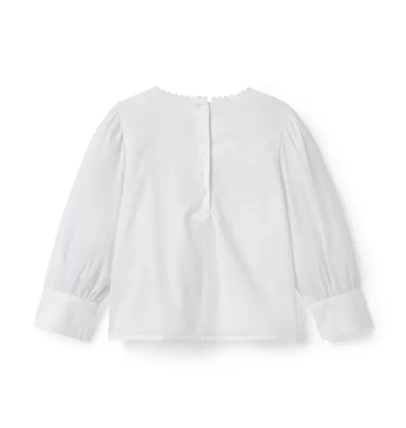 Lace Trim Pintuck Top