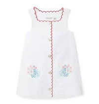 Embroidered Floral Pocket Dress