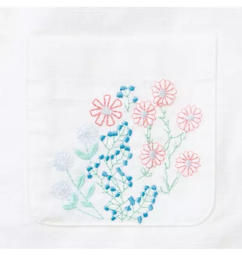 Embroidered Floral Pocket Dress