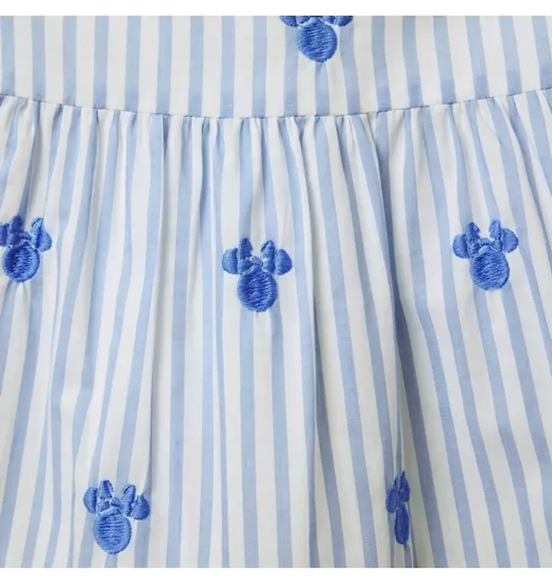 Disney Minnie Mouse Striped Embroidered Dress