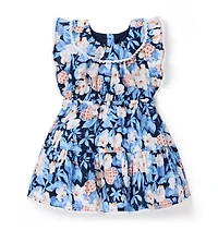 Pineapple Floral Ruffle Dress