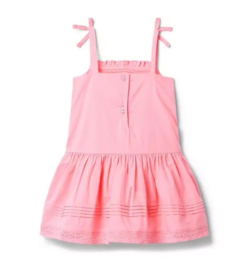 Lace Trim Dropwaist Dress