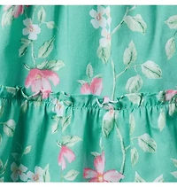 Floral Halter Ruffle Dress