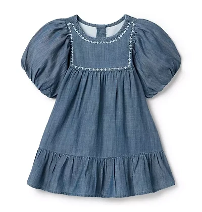 The Embroidered Denim Dress