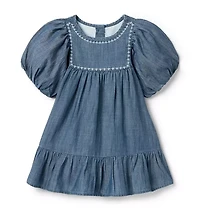 The Embroidered Denim Dress