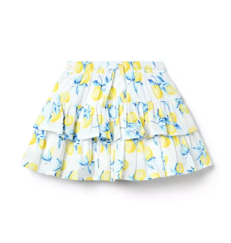 Lemon Tiered Skort