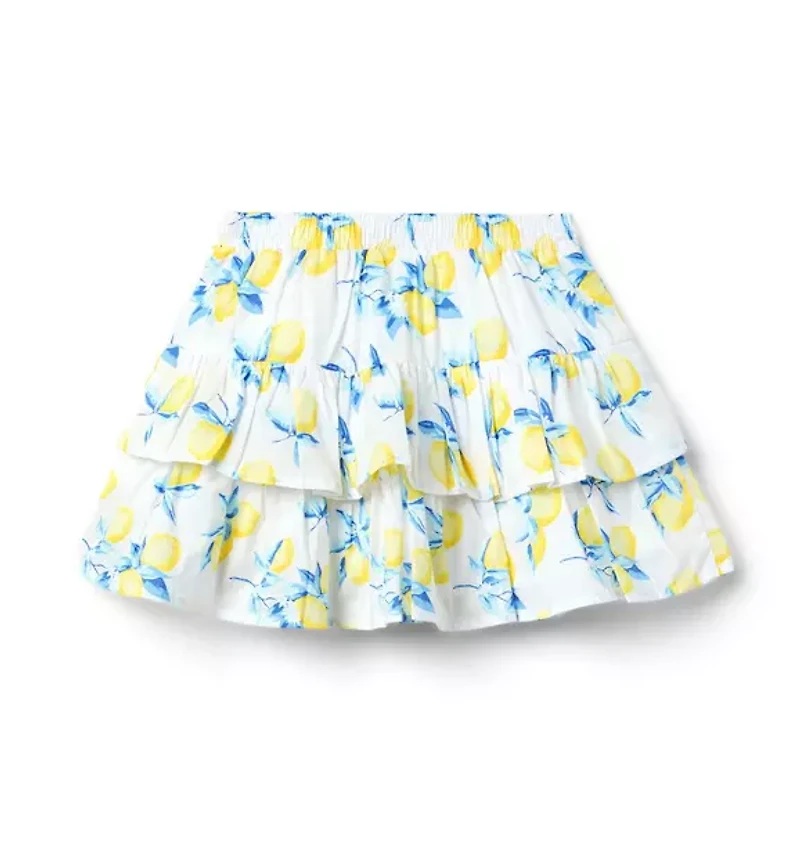 Lemon Tiered Skort