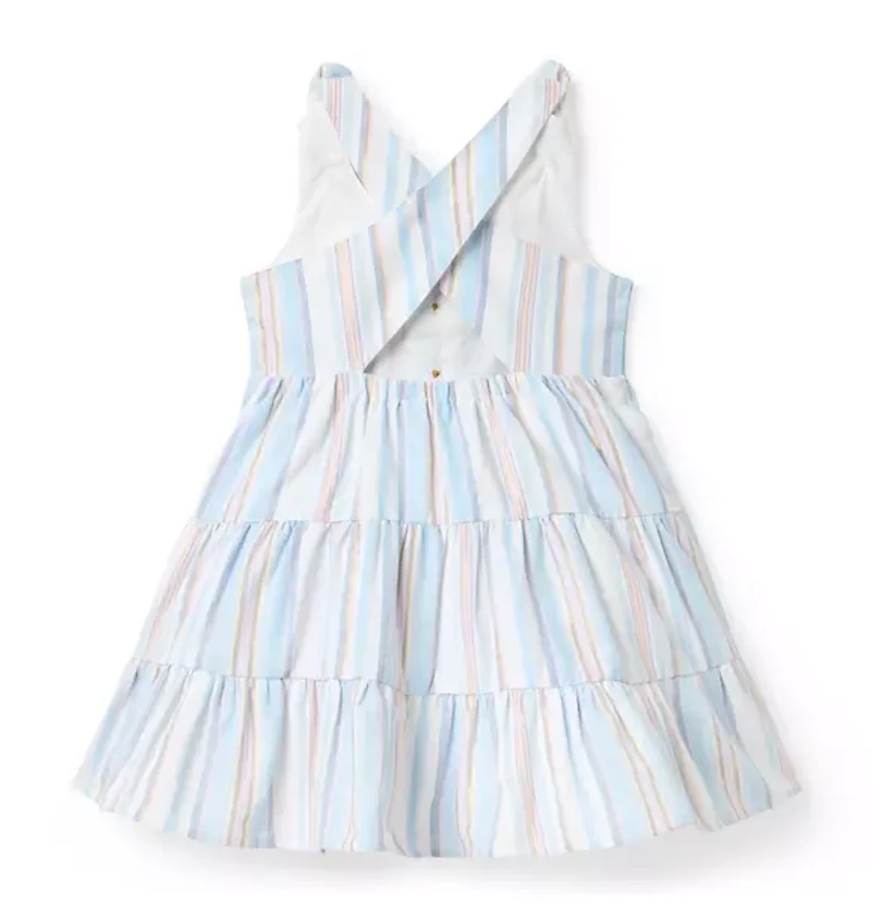 Striped Bow Strap Dress