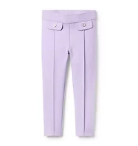 Seamed Button Ponte Pant