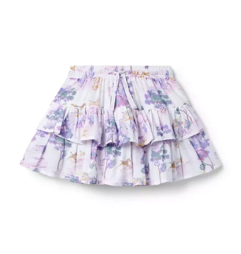 Countryside Toile Ruffle Skort