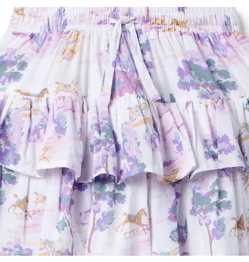 Countryside Toile Ruffle Skort