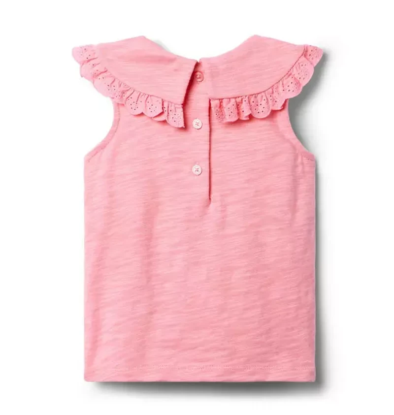 Eyelet Collared Top